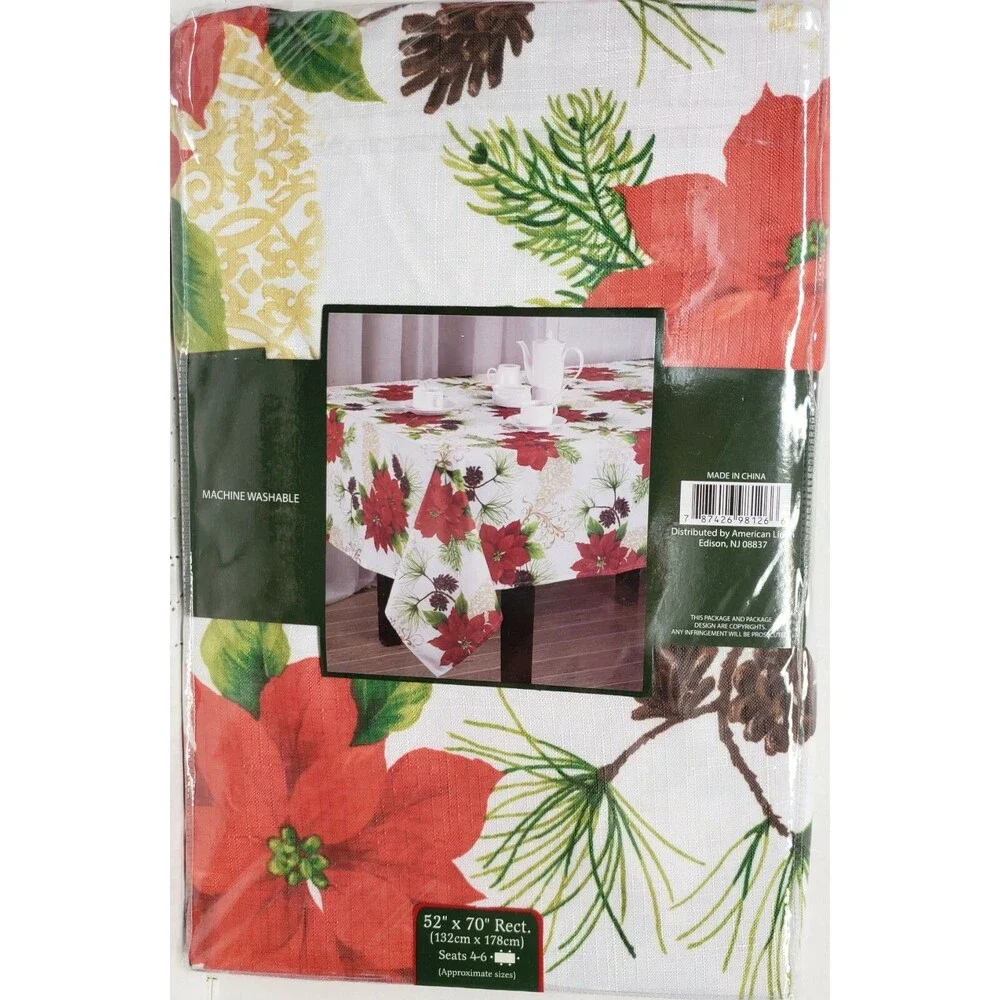 Printed Linen Tablecloth 52